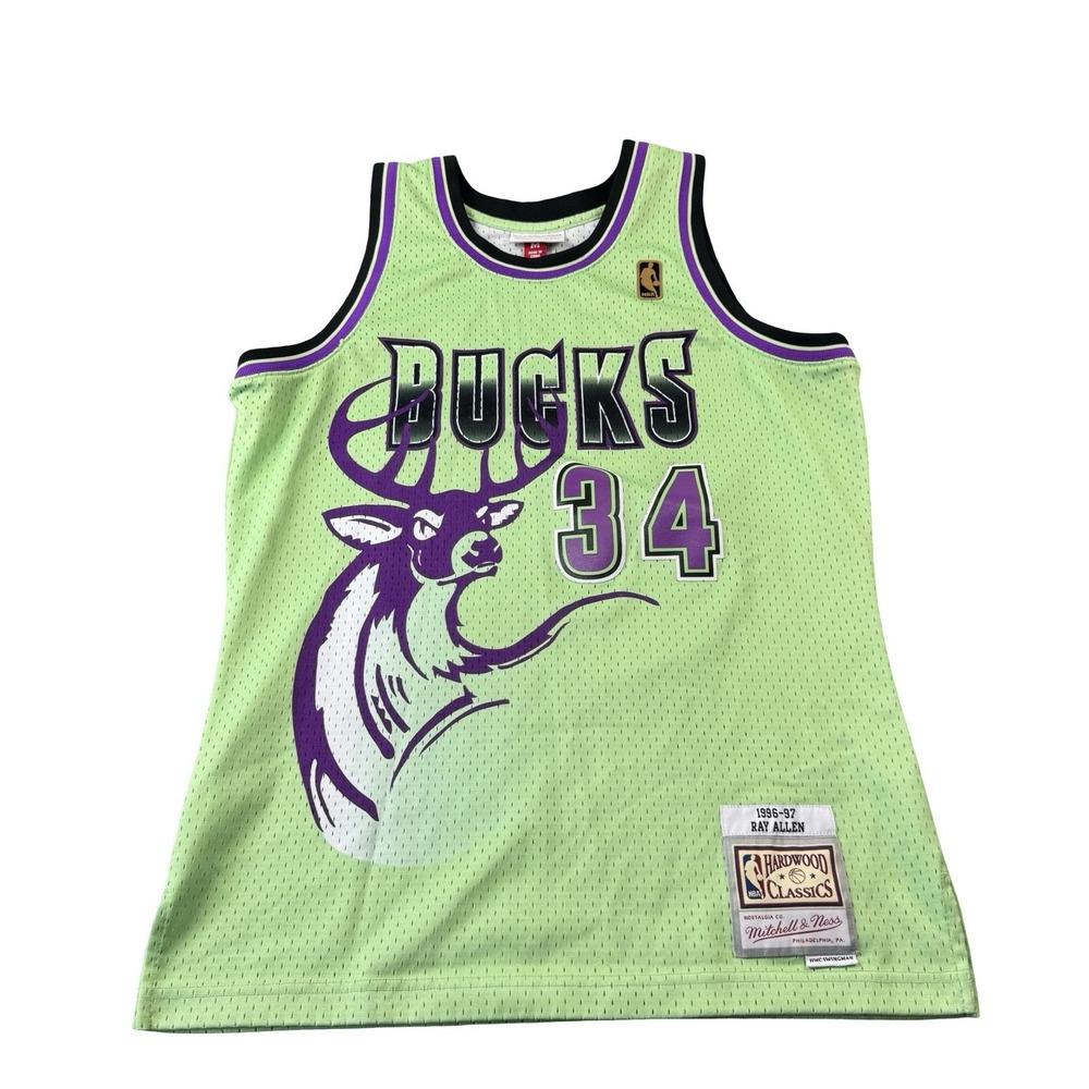 Mitchell & Ness Ray Allen #34 Milwaukee Bucks Hardwood Classics 1996-97 M
